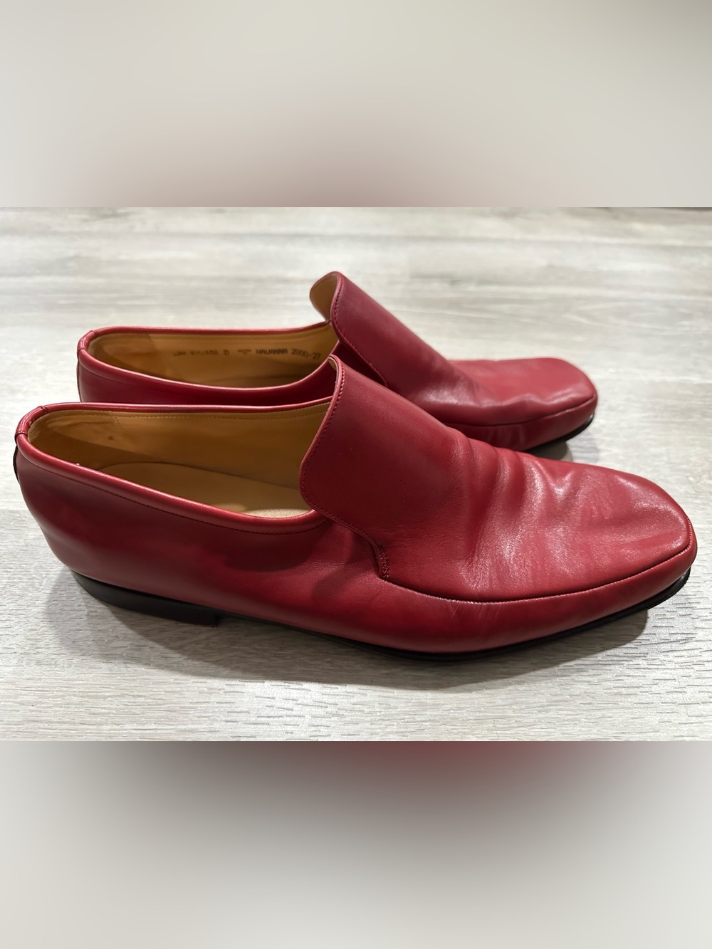 SO15 Bally Havanna Shoes Red Mens US 10.5 UK 9.5 Loafers Leather